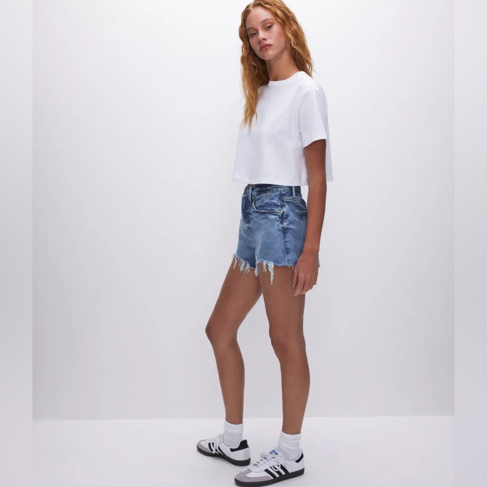 Good American Women’s Teens Denim Jean Cutoff Shorts